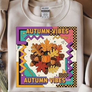 Gildan Sand Autumn Vibes Sweatshirt